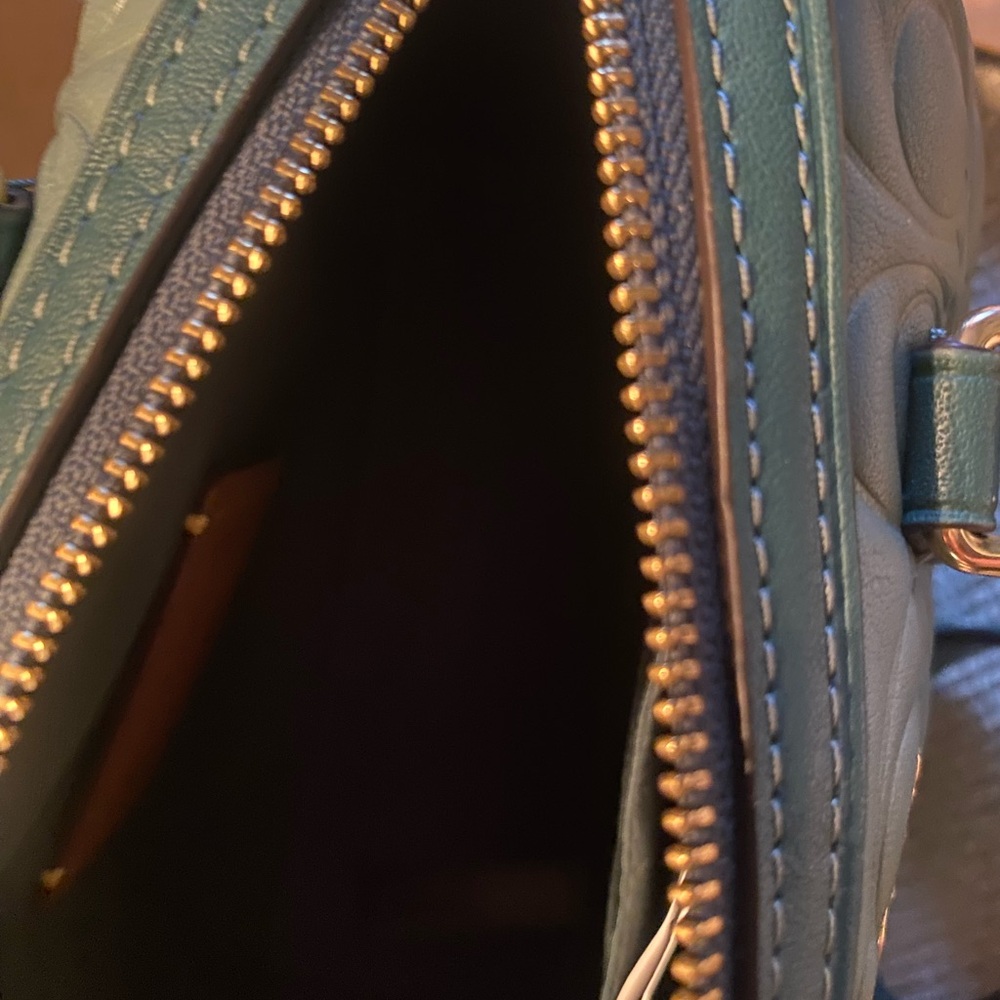 Coach Sage Leather Satchel with Gold Hardware - Picture 6 of 7